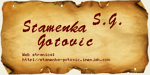 Stamenka Gotović vizit kartica